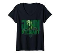 Femme Lanterns John Stewart Big Name T-Shirt avec Col en V