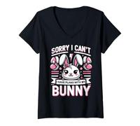 Femme Lapin Désolé, Je ne Peux Pas Avoir de projets avec Mes Lapins T-Shirt avec Col en V