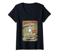 Femme Lapin Hang in There It Get's Worse Sarcastic T-Shirt avec Col en V