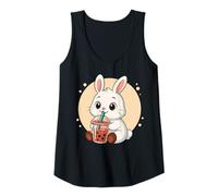 Femme Lapin mignon Kawaii Anime boire Bubble Tea Girl Kids Débardeur