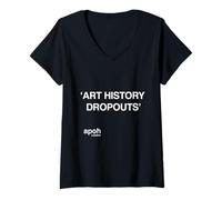 Femme L'APOH Art History abandonne Le Slogan PAPL2770 T-Shirt avec Col en V