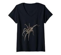 Femme L'araignée Loup T-Shirt avec Col en V