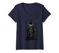 Femme L'archiviste de Minuit : The Bifrons Chronicle T-Shirt avec Col en V