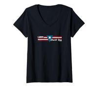 Femme Lares Porto Rico T-Shirt avec Col en V