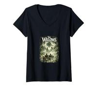 Femme l'art littéraire Effrayant de The Willows Gothic River T-Shirt avec Col en V