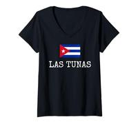 Femme Las Tunas Country Cuba Voyage en famille pour enfants, hommes et femmes T-Shirt avec Col en V