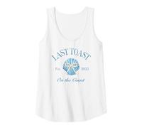 Femme Last Toast on The Coast Seashell Pearl Bow Bachelorette Vibe Débardeur