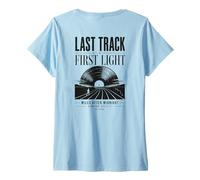 Femme Last Track First Light Runner Midnight Miles Retro T-Shirt avec Col en V