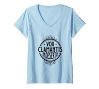 Femme Latin - Vox clamantis in Deserto T-Shirt avec Col en V
