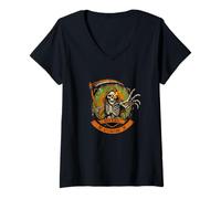 Femme L'attention Rock´n´Roll est Votre Chemin T-Shirt avec Col en V