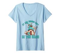 Femme Laundry GNOME Graphic for Women It All Comes Out in The Wash T-Shirt avec Col en V