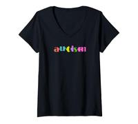 Femme l'Autisme est Mon Super Pouvoir T-Shirt avec Col en V