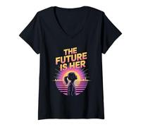 Femme l'avenir, C'est Elle, l'autonomisation des Femmes, l'égalité des Femmes T-Shirt avec Col en V