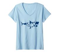Femme L'Aventure emblématique des Requins dans Jaws 2025 T-Shirt avec Col en V