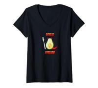 Femme L'avocat du Diable prouve Les piments épicés et Le Guacamole T-Shirt avec Col en V