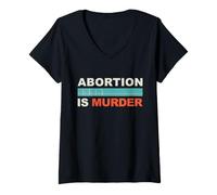 Femme L'avortement est Un Meurtre | I AM The Post-ROE Generation T-Shirt avec Col en V