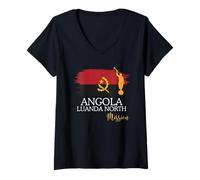 Femme LDS Angola Luanda North Missionary Angel Moroni T-Shirt avec Col en V