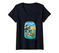 Femme Le 21 Octobre, l'héroïsme de l'enfance de Grahame T-Shirt avec Col en V