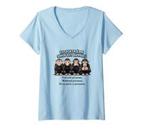 Femme Le 4ème Singe est apparu - Humour Smartphone T-Shirt avec Col en V