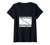 Femme Le basson est pour les gens intelligents Bassoniste drôle T-Shirt avec Col en V