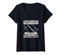 Femme Le basson est pour les gens intelligents Bassoniste drôle T-Shirt avec Col en V