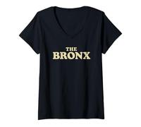 Femme Le Bronx NYC Bold Urban Street Style T-Shirt avec Col en V