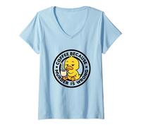 Femme Le café, Parce Que Le Meurtre est Une Erreur, Canard : Ironie et Sarcasme T-Shirt avec Col en V