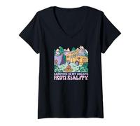 Femme Le camping est mon échappatoire à la réalité - Funny Camping T-Shirt avec Col en V