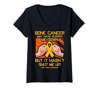 Femme Le Cancer des os m'a Peut-être ralenti, mais il ne m'a Pas fermé T-Shirt avec Col en V