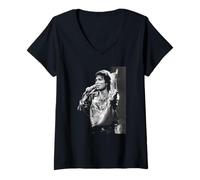 Femme Le Chanteur de gui et vin Cliff Richard Live in 1985 T-Shirt avec Col en V