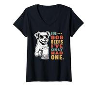 Femme Le chien de l'amateur de bière n'a eu qu'une seule journée T-Shirt avec Col en V