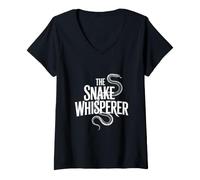 Femme Le chuchoteur de Serpents T-Shirt avec Col en V