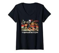 Femme Le Combattant de la résistance Terminator Kyle Reese T-Shirt avec Col en V