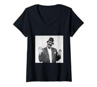Femme Le comédien Magic Prop Tommy Cooper Comedy Legend 1975 T-Shirt avec Col en V