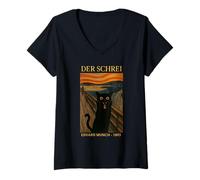 Femme Le Cri Edvard Munch 1893 T-Shirt avec Col en V