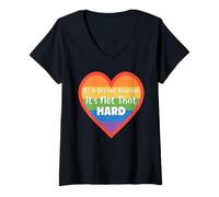 Femme Le cœur LGBT, Soyez Un être Humain décent, ce n'est Pas si Difficile T-Shirt avec Col en V