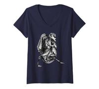 Femme Le Démon Vuall du Dictionnaire Infernal T-Shirt avec Col en V