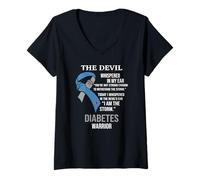 Femme Le Diable m'a chuchoté à l'oreille : « Tu n'es Pas Assez Fort » T-Shirt avec Col en V