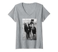 Femme Le Duo Comique The Two Ronnies au Palais de Buckingham 1978 T-Shirt avec Col en V
