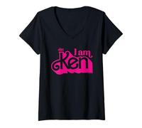 Femme Le film Barbie - Je suis Ken T-Shirt avec Col en V