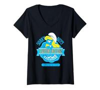 Femme Le Film Les Schtroumpfs Schtroumpfette I'm, édition limitée Exclusive T-Shirt avec Col en V