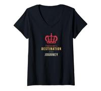 Femme Le Fitness n'est Pas Une Destination, C'est Un Voyage T-Shirt avec Col en V