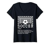 Femme Le football, à peu près la plus belle chose au monde, en exclusivité T-Shirt avec Col en V