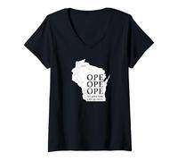 Femme Le Funny Midwest Open du Wisconsin Open va Juste Passer Devant toi T-Shirt avec Col en V