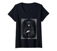 Femme Le Gardien des Tomes cachés de Bifrons T-Shirt avec Col en V