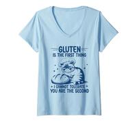 Femme Le Gluten est la première Chose Que Je ne Peux Pas tolérer T-Shirt avec Col en V