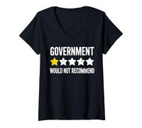 Femme Le gouvernement ne recommanderait pas un citoyen insatisfait T-Shirt avec Col en V