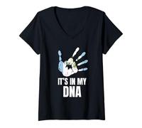 Femme Le Guatemala dans Mon ADN L'héritage de l'Amérique Centrale T-Shirt avec Col en V