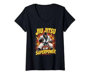 Femme Le Jiu-Jitsu, C'est Mon Super-Pouvoir : La Force du Gorille T-Shirt avec Col en V