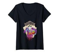 Femme Le Joker Halloween Design Arkham Asylum T-Shirt avec Col en V